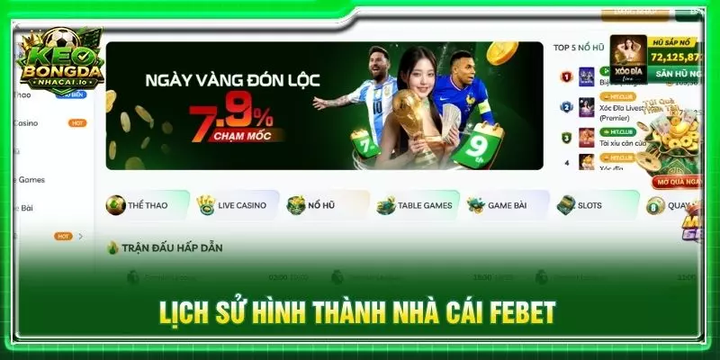 Lịch sử hình thành nhà cái FEBET
