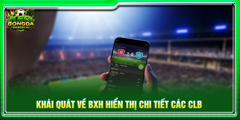 BXH tổng hợp dữ liệu thứ hạng của từng cuộc so tài