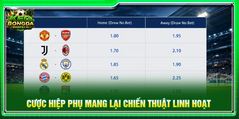 Hình thức cược hiệp phụ tạo nên trải nghiệm mới mẻ hơn