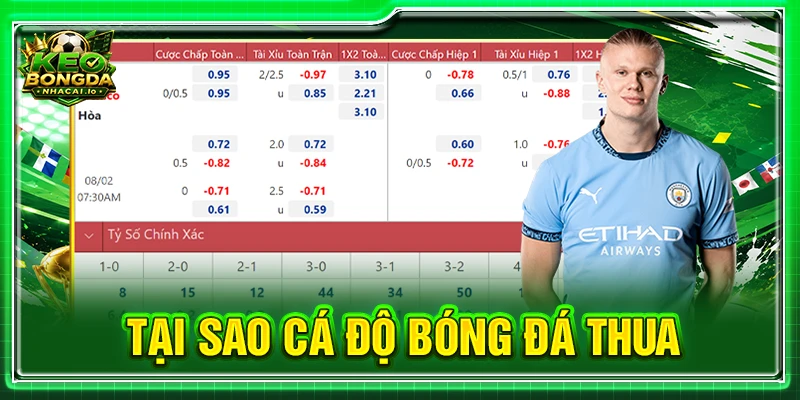 Tại sao cá độ bóng đá thua