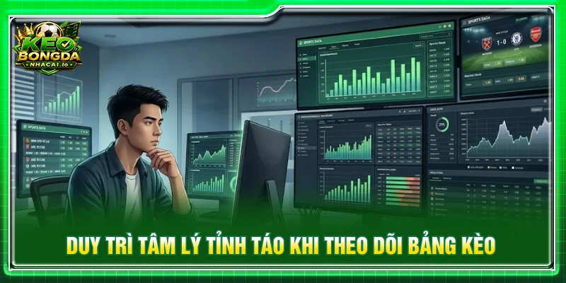 Theo dõi bảng kèo với tâm lý bình tĩnh tránh quyết định vội vàng